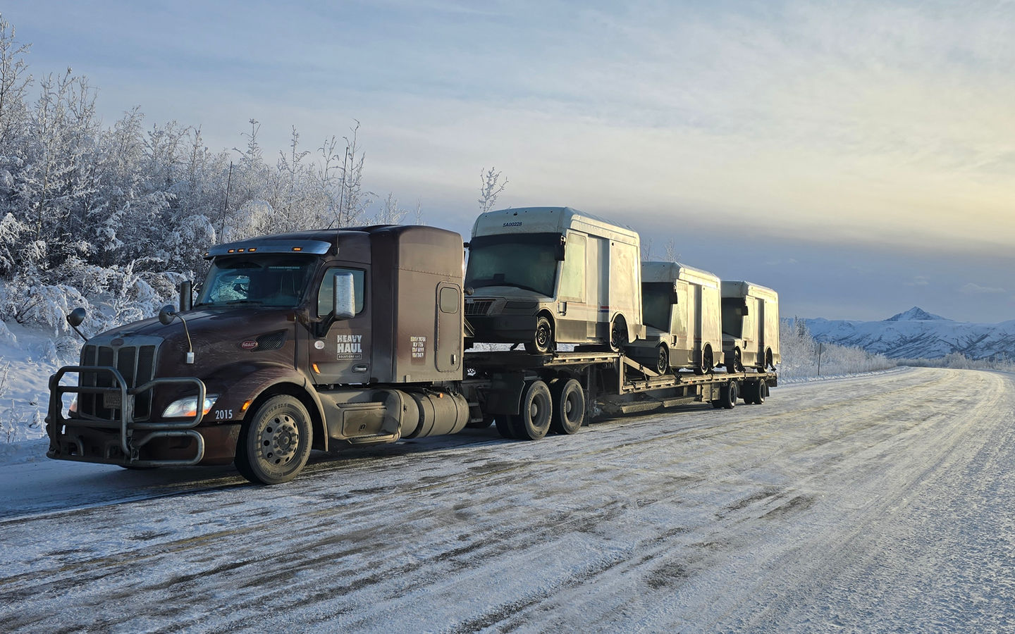 Heavy haul truck on road