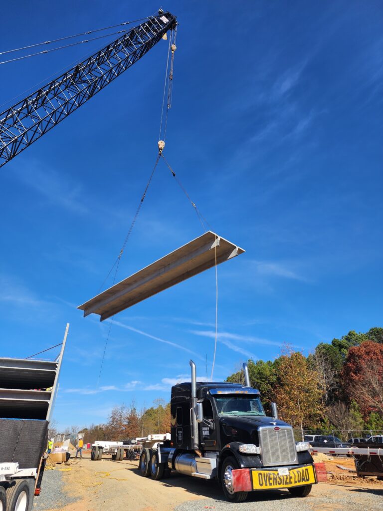 Tindal load, precast over size over weight load. Specialized Logistics.